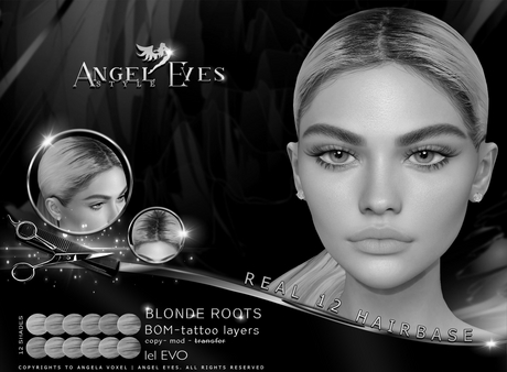 Second Life Marketplace - Angel Eyes - REAL 12 Hairbase EvoX - DEMO